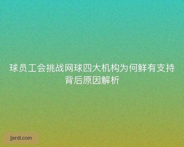 球员工会挑战网球四大机构为何鲜有支持背后原因解析